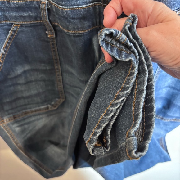 GAP Sz XL Mid Wash Denim Overalls Patch Pockets Tapered Leg Adjustable Straps - Picture 8 of 12